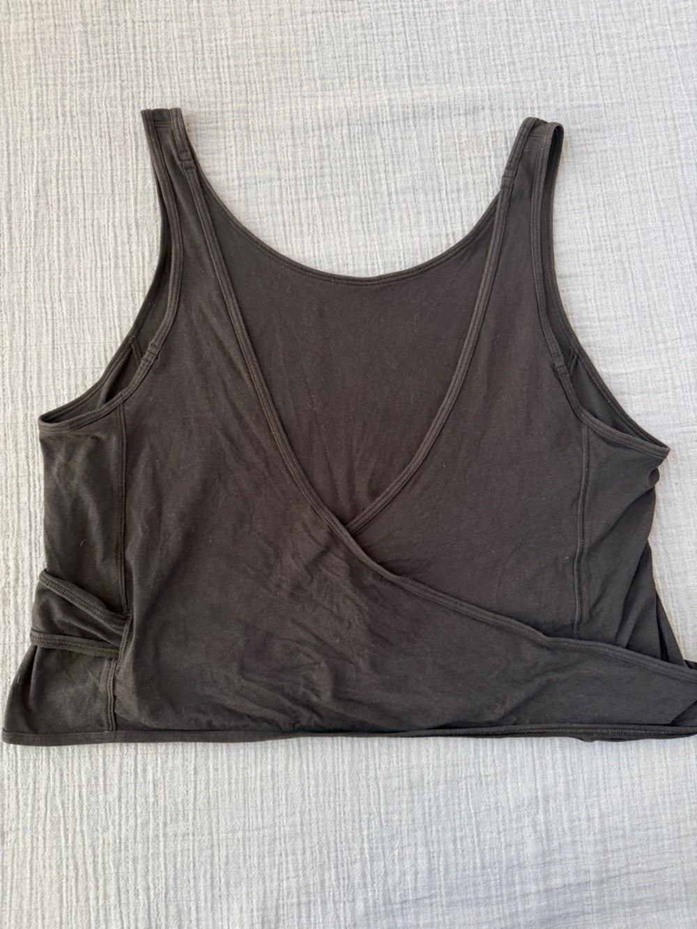 lululemon It’s a Tie Cropped Wrap   Tank Black